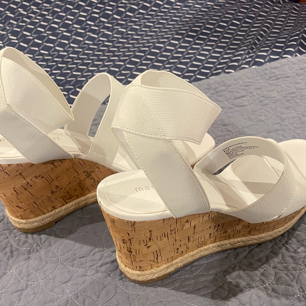 White Wedge Sandals